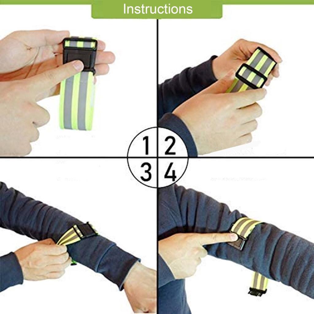 Hot Sale Simple Light Reflective Band Adjustable Safe Bicycle Reflective Strap For Night Jogging Running