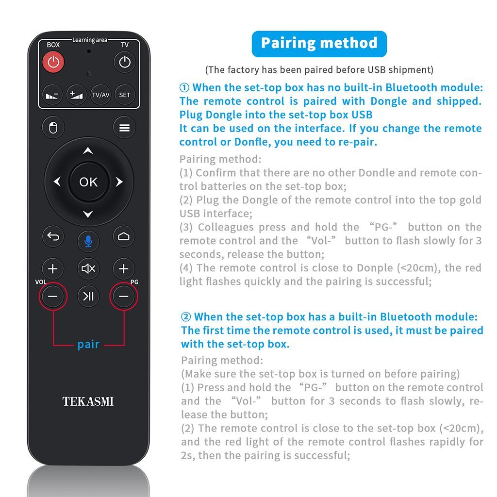 New Bluetooth USB 6 Key IR Keyboard Remote Control For Smart TV