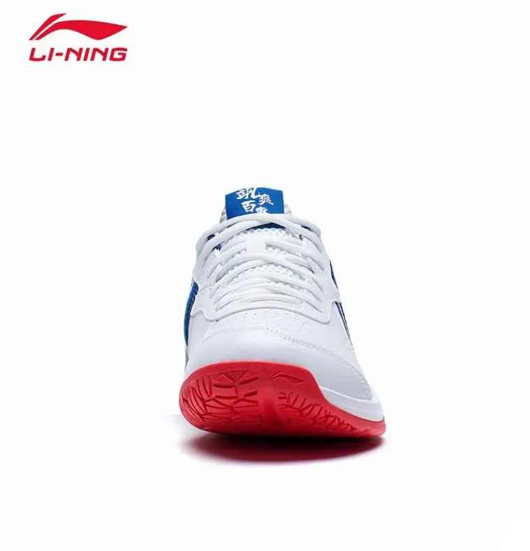 Giày cầu lông Lining Thunder Lite chính hãng AYTS020-4 mẫu mới dành cho nam màu trắng xanh-tặng tất thể thao bendu