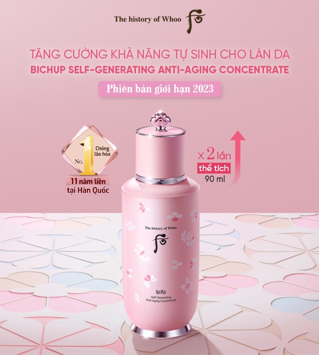 Bộ Tinh chất chống lão hóa cô đặc Whoo Bichup Anti Aging Concentrate Special Set