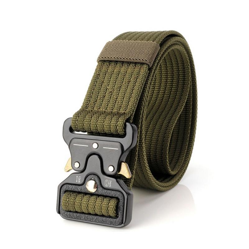 Đai Nylon Chiến Thuật Quân Đội Thắt Lưng Nam Kim Loại Cắm Khóa Quân Sự Chiến Đấu Thắt Lưng Gõ Tắt Khẩn Cấp Sinh Tồn Eo Chiến Thuật Gear