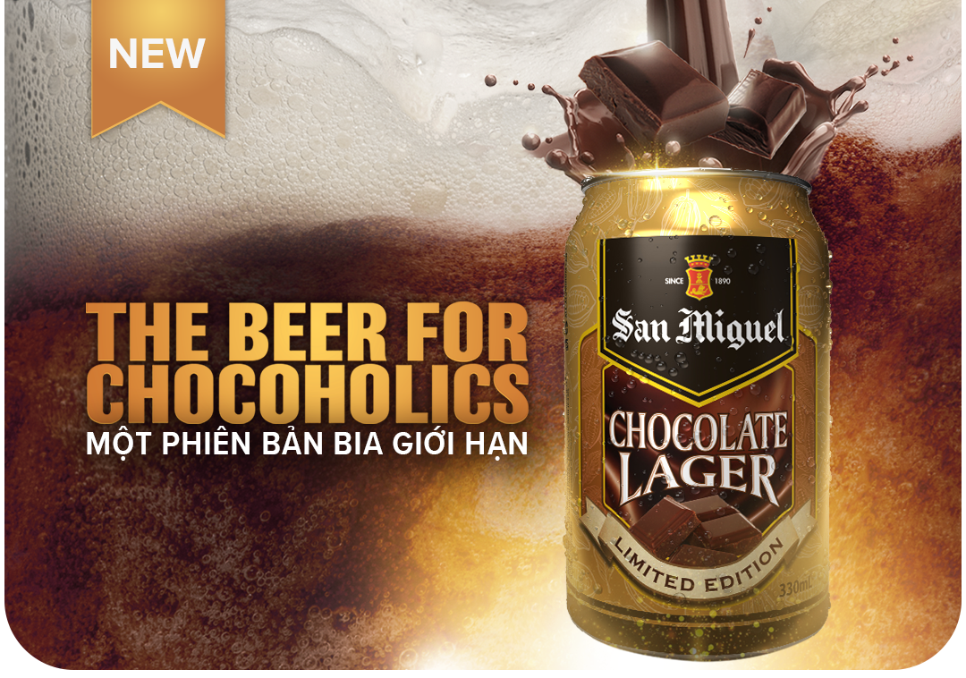 Thùng 24 lon Bia San Miguel Limited Edition Chocolate Lager 330 ml