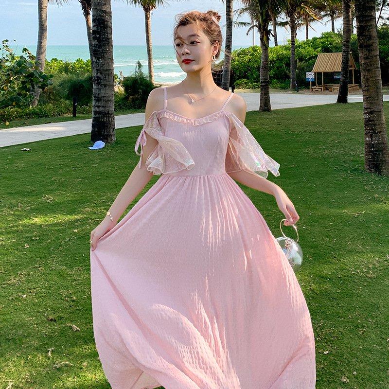 Đầm Dài Đi Chơi LABELLE Màu Nude MX32