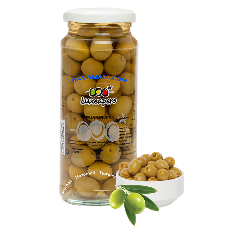 Trái Oliu Xanh Nguyên Hạt Luxeapers 345g – Green Olives