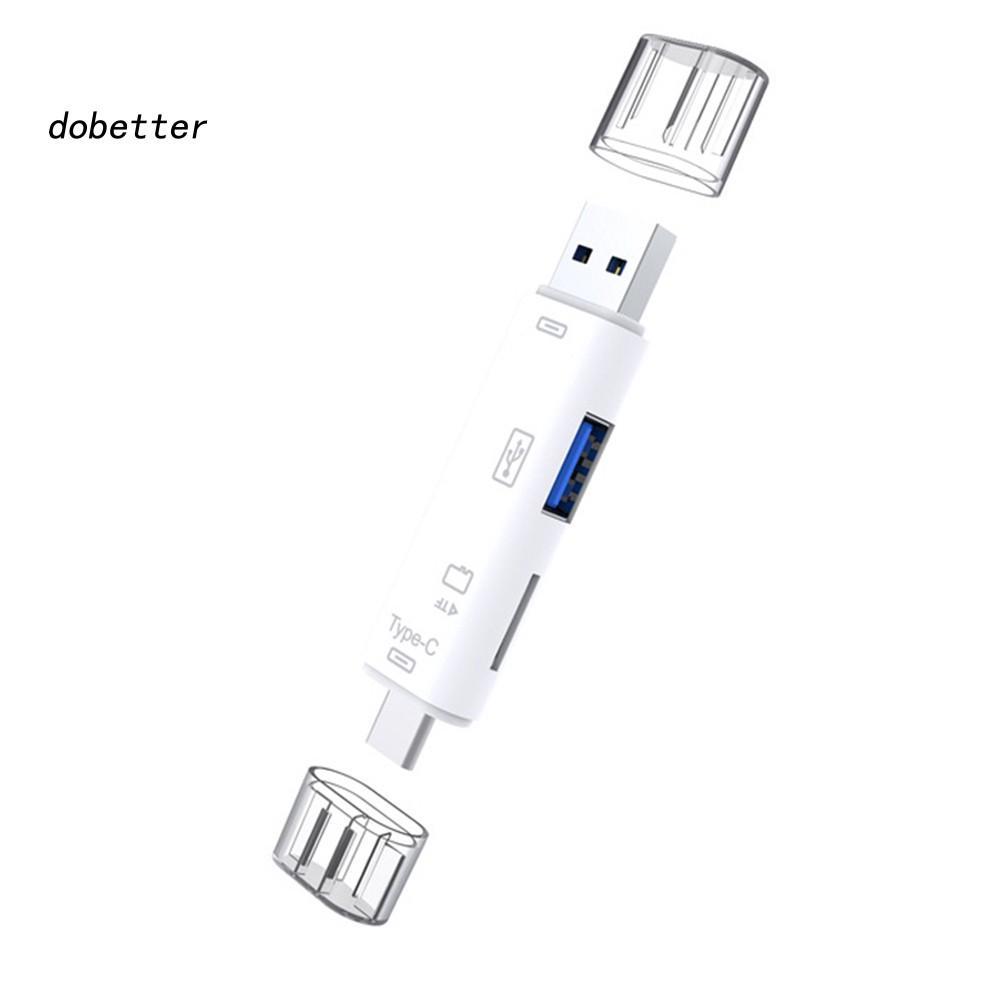 Đầu Đọc Thẻ Nhớ 5 Trong 1 Usb 3.0 Type-C Micro Otg Tf