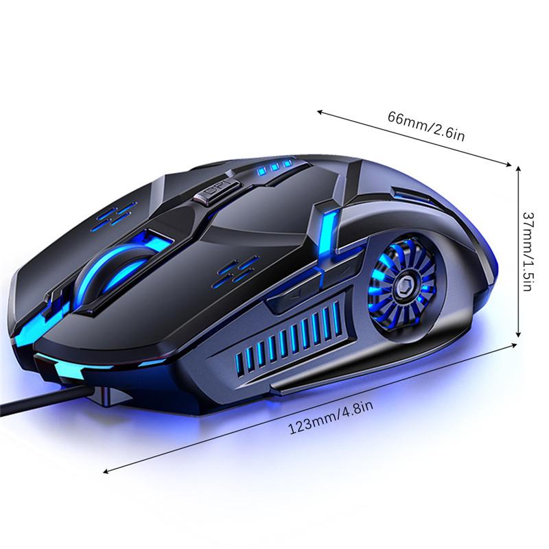 Silent Chuột Chơi Game Có Dây 4 Tốc Độ DPI LED RGB USB Âm Thanh Máy Tính Chuột Cho Máy Tính Laptop Công Sở Nhà Quang Học màu Xám Đen Trắng Hồng