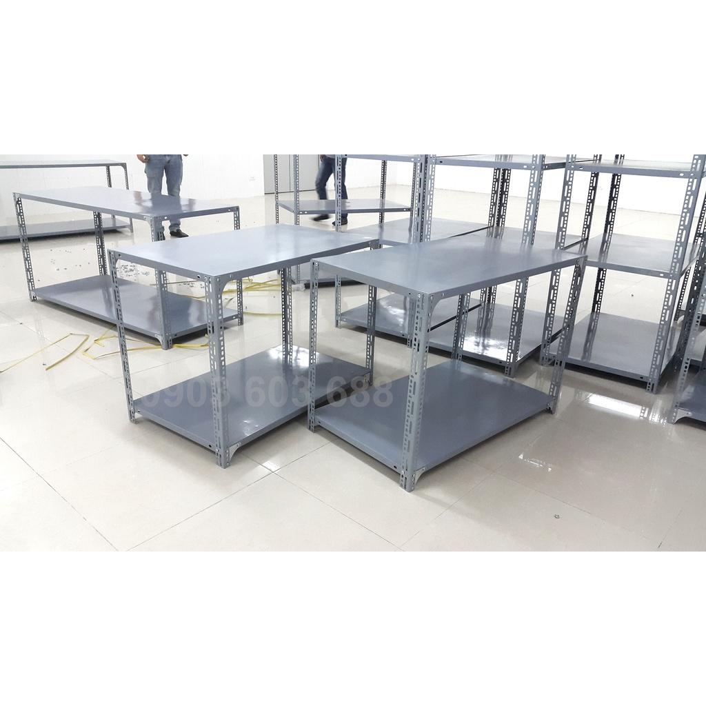 Kệ Sắt Đa Năng 2 Tầng Dài 0,8m x Rộng 0,4m x Cao 0,6-0,8m V Lỗ Lắp Ghép Để Đồ