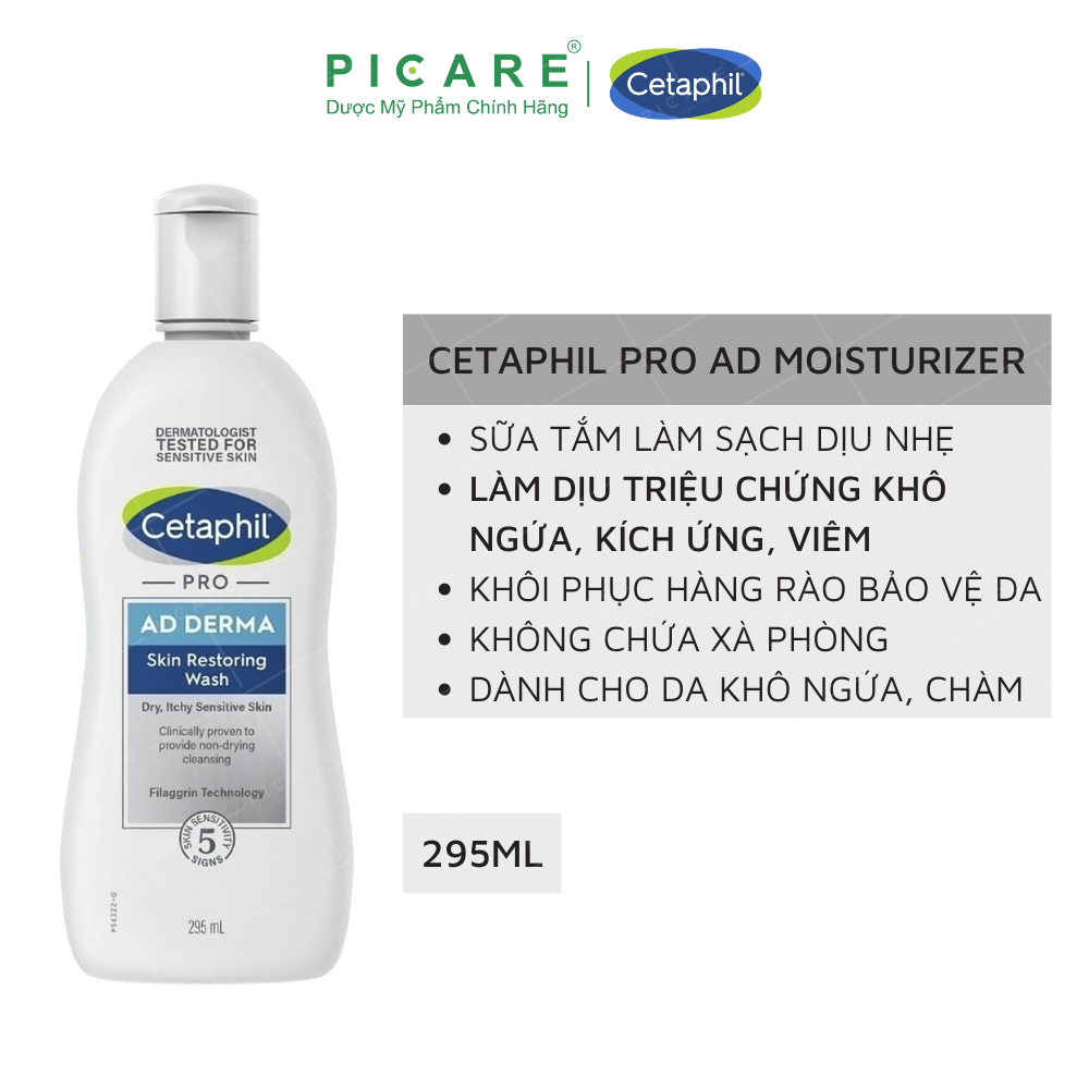 Sữa Tắm Cho Da Nhạy Cảm Cetaphil Restoraderm Body Wash (295ml) - 4500751165622,3499320003926