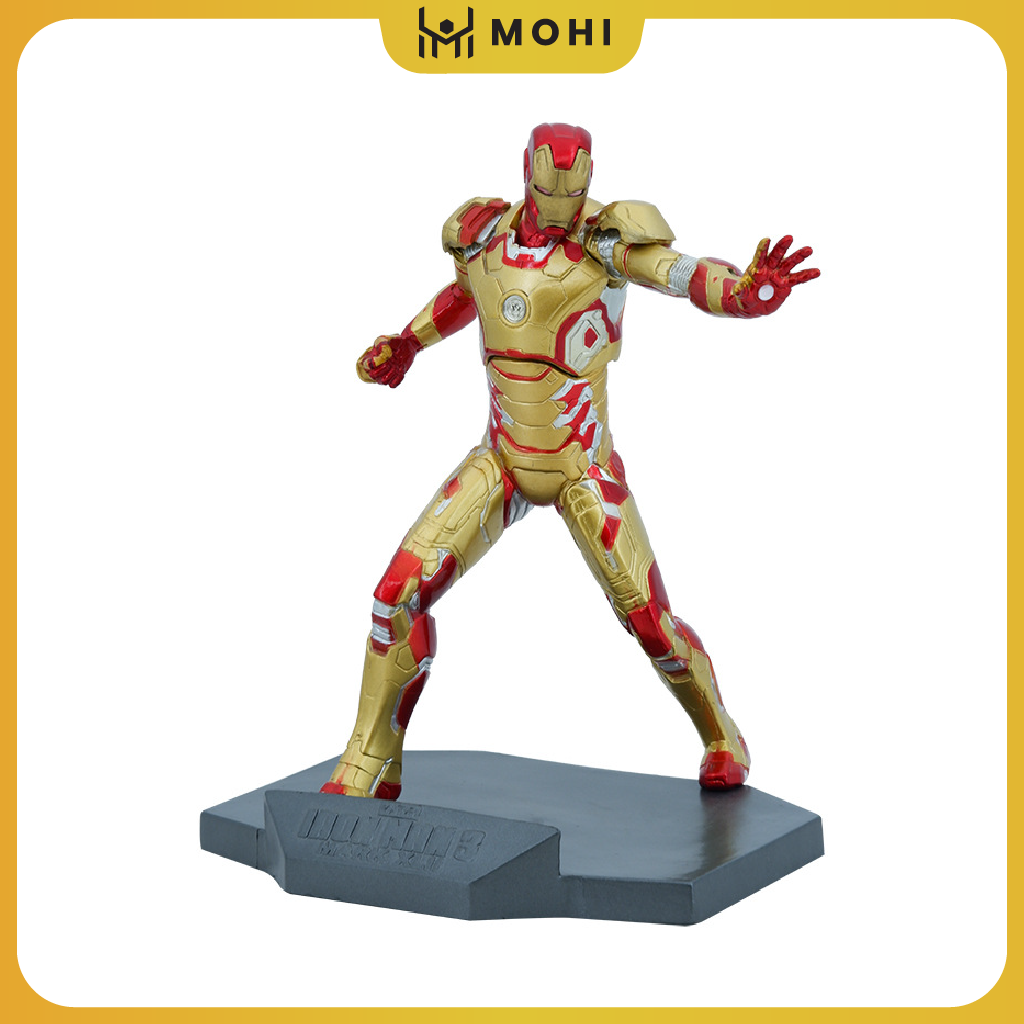 [CÓ BOX] - Mô Hình Marvel Ironman MK42 siêu chất, cao 19cm - Figure Ironman - Hộp đẹp
