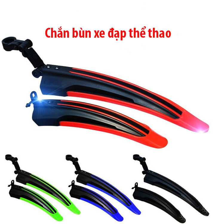 2 Dè Chắn Bùn Cho Cả Bánh Trước Và Bánh Sau Xe Đạp Leo Núi 4 Sọc Màu - Chính hãng dododios