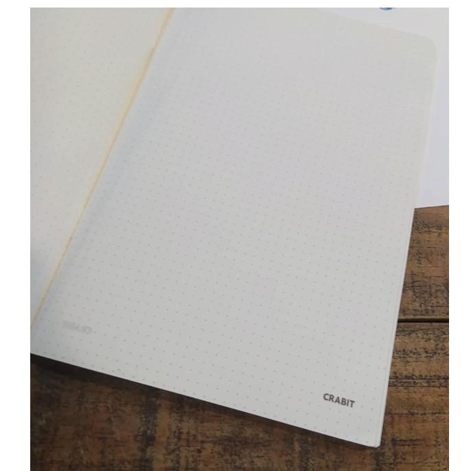 Combo 3 Vở Crabit Dotted Notebook - Vở Kẻ Chấm Bi (Giấy Ruột Dot) - Màu vàng (120 Trang - 183x260mm)