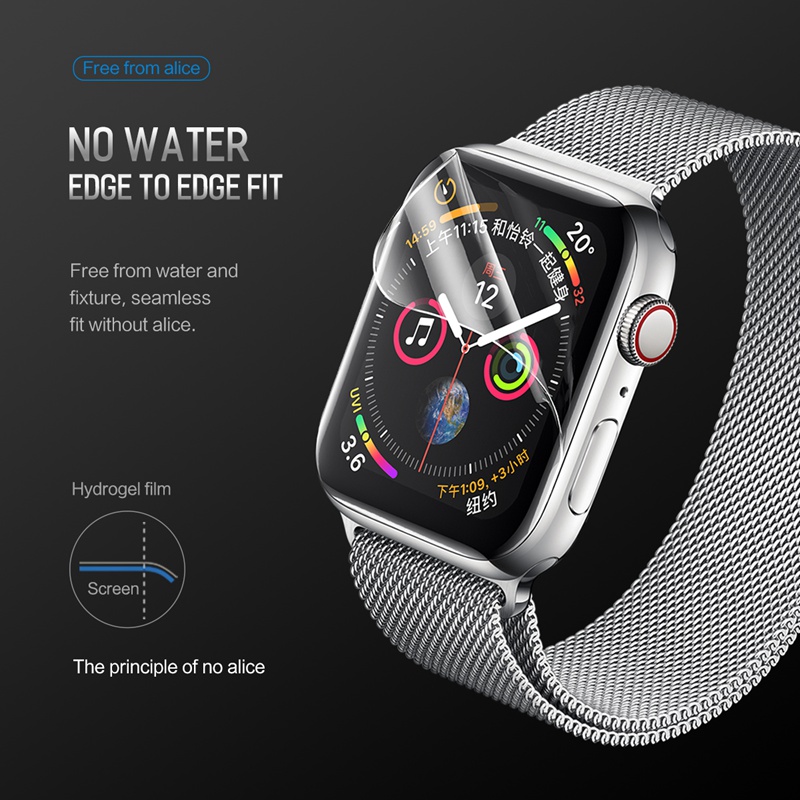 dán màn hình Apple Watch 44mm 42mm 40mm, dán dẻo full màn hình cảm ứng mượt