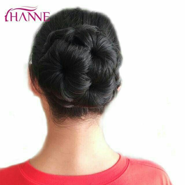 Búi tóc giả xoăn hoa trung niên loại 1