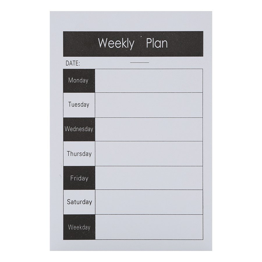 Tập Kế Hoạch Ghi Chú - Ngày Weekly Plan