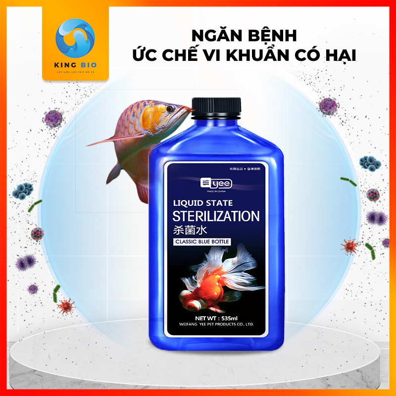Yee Sterilization chế phẩm sinh học ngăn ngừa và loại bỏ các vấn đề do vi khuẩn gây ra cho cá cảnh