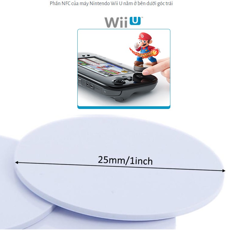 Thẻ game từ Wii U Amiibo NFC NTAG215 giả lập 13.56MHz loai đọc và ghi 1916