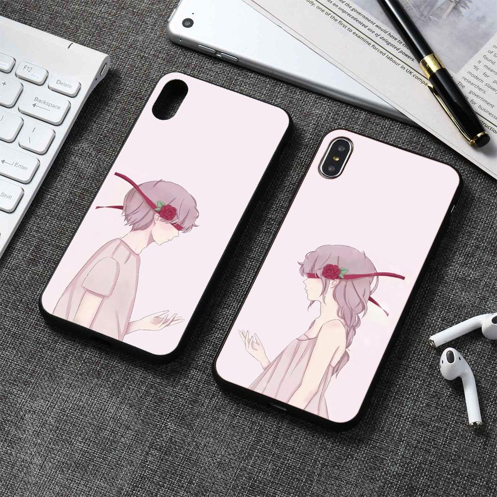 Ốp điện thoại chống sốc cặp đôi chibi miễn phí vận chuyển dành cho iphone 7 plus / 8 plus / se / xr / x / xs / xs max - PC124