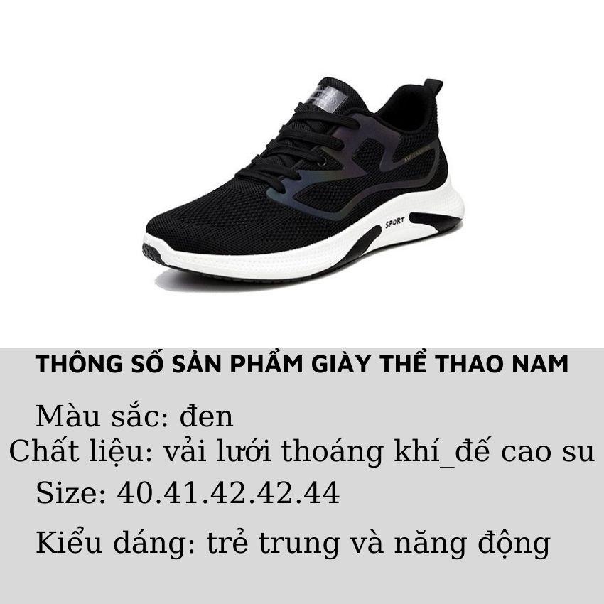 Giày Thể Thao Nam Sneaker Thoáng Khí Năng Động Trẻ Trung Cổ Vừa Màu Đen GNA04 SUNO STORE