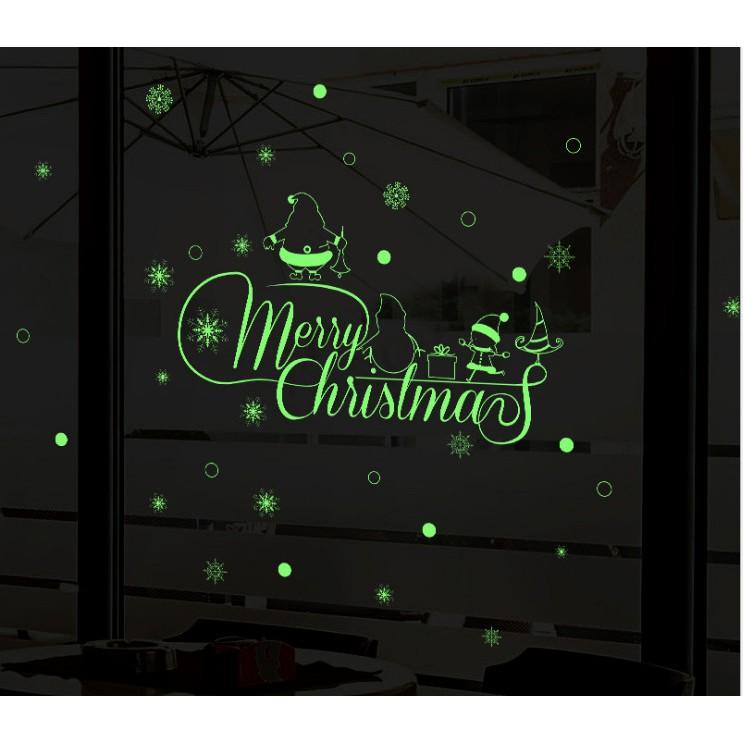 Decal trang trí noel phát sáng trong đêm - Dạ Quang