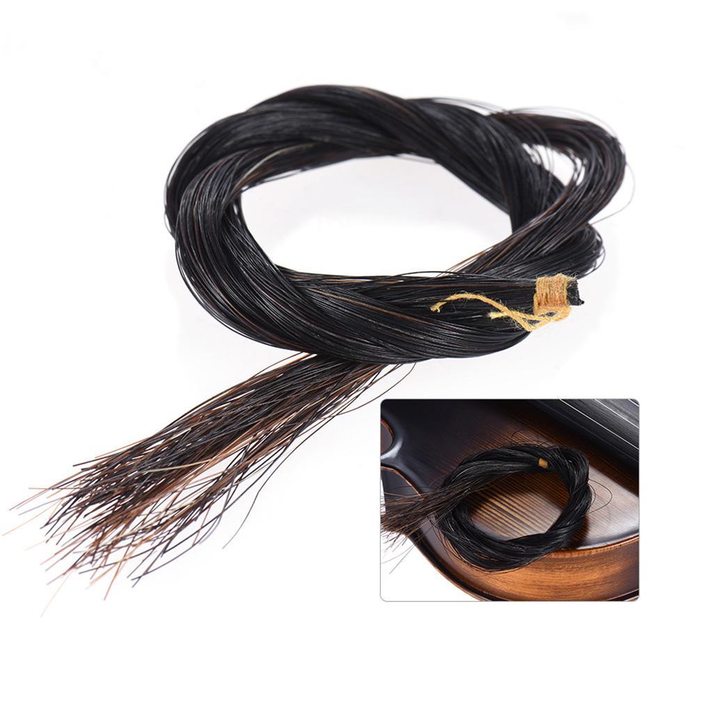 Fine Ductile 4/4 Violin/ Fiddle Horsehair Musical Instrument Accessory Black