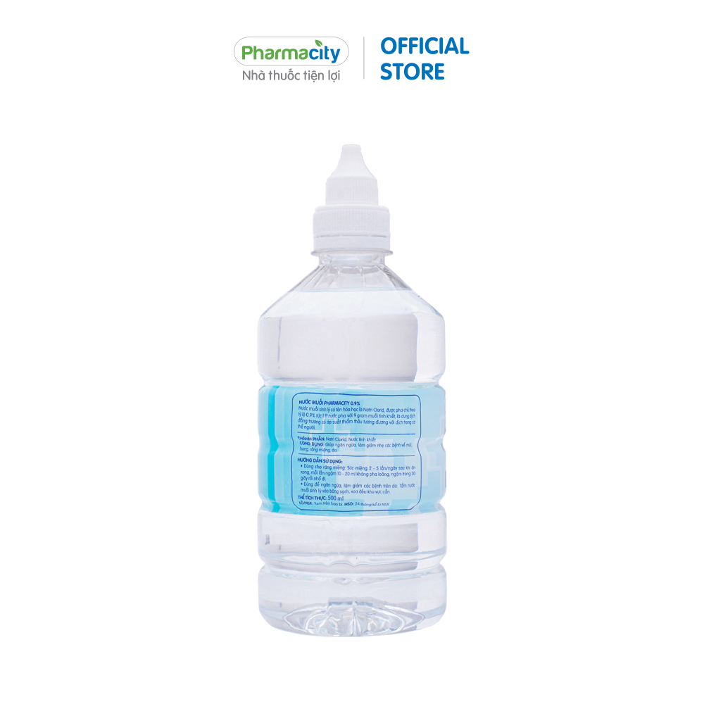 Nước muối Pharmacity 0,9% (500ml)