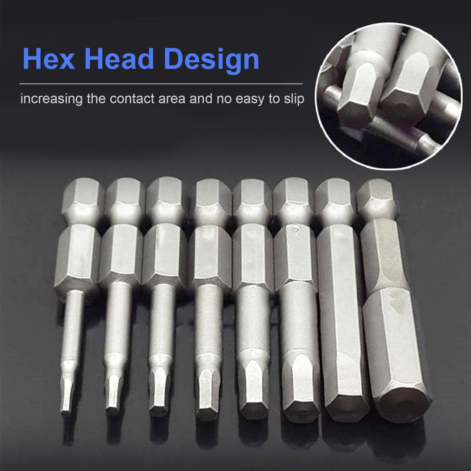 12 cái Tuốc nơ vít điện từ tính Bit Chéo Đầu 1/4 Chân Hex 50mm