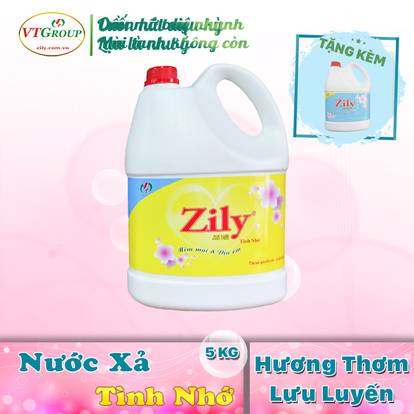 Nước xả vải Zily 4.7Kg (3 chai/ Thùng) - Tặng 1 NG KH 3.8KG