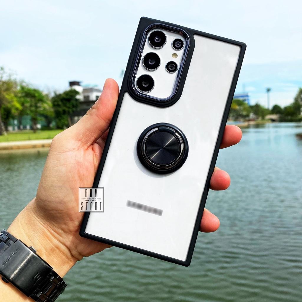 Ốp Lưng Cho Samsung Galaxy S22 Ultra / S22 Plus Viền Dẻo Lưng Nhựa Cứng iRING Chống Sốc