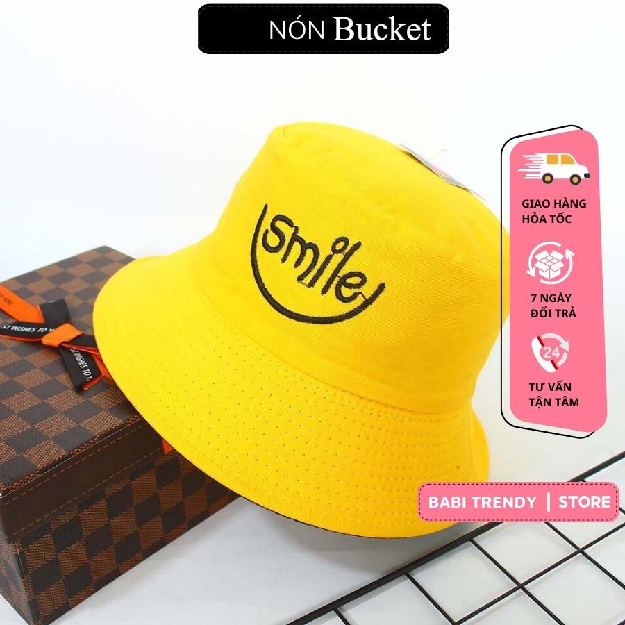 Nón bucket tròn vành 2 Mặt phong cách Ulzzang Unisex Phù Hợp Với Mọi Lứa Tuổi - Babi Trendy B17