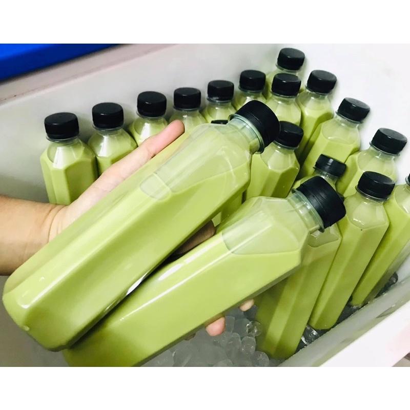 Combo 200 chai vuông 330ml-330mlnắp đen/trắng