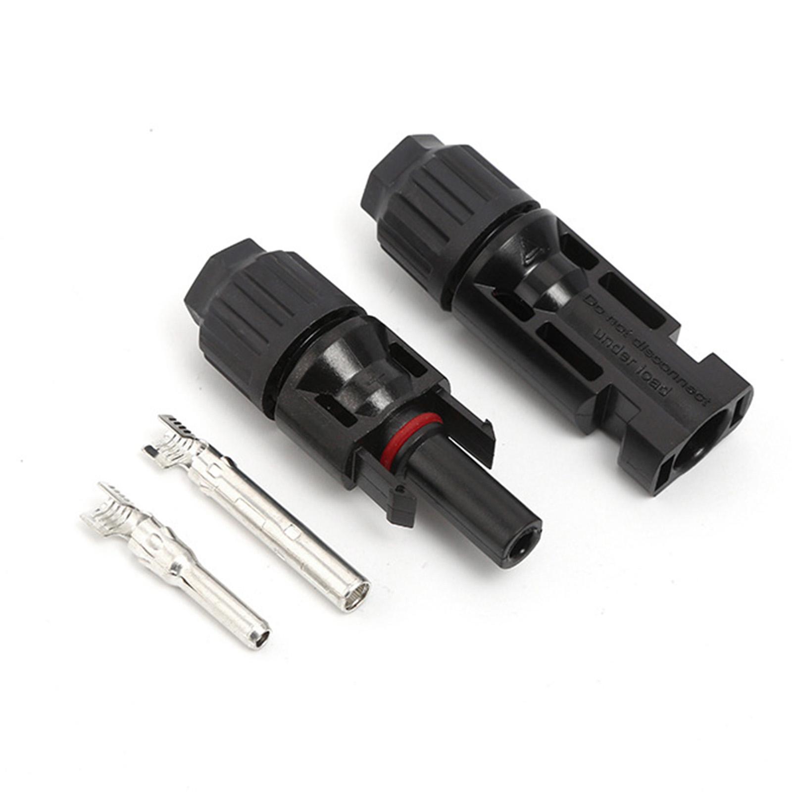 2Pcs Solar Panel Connectors 30A Waterproof IP67 Solar Panel Cable Connectors