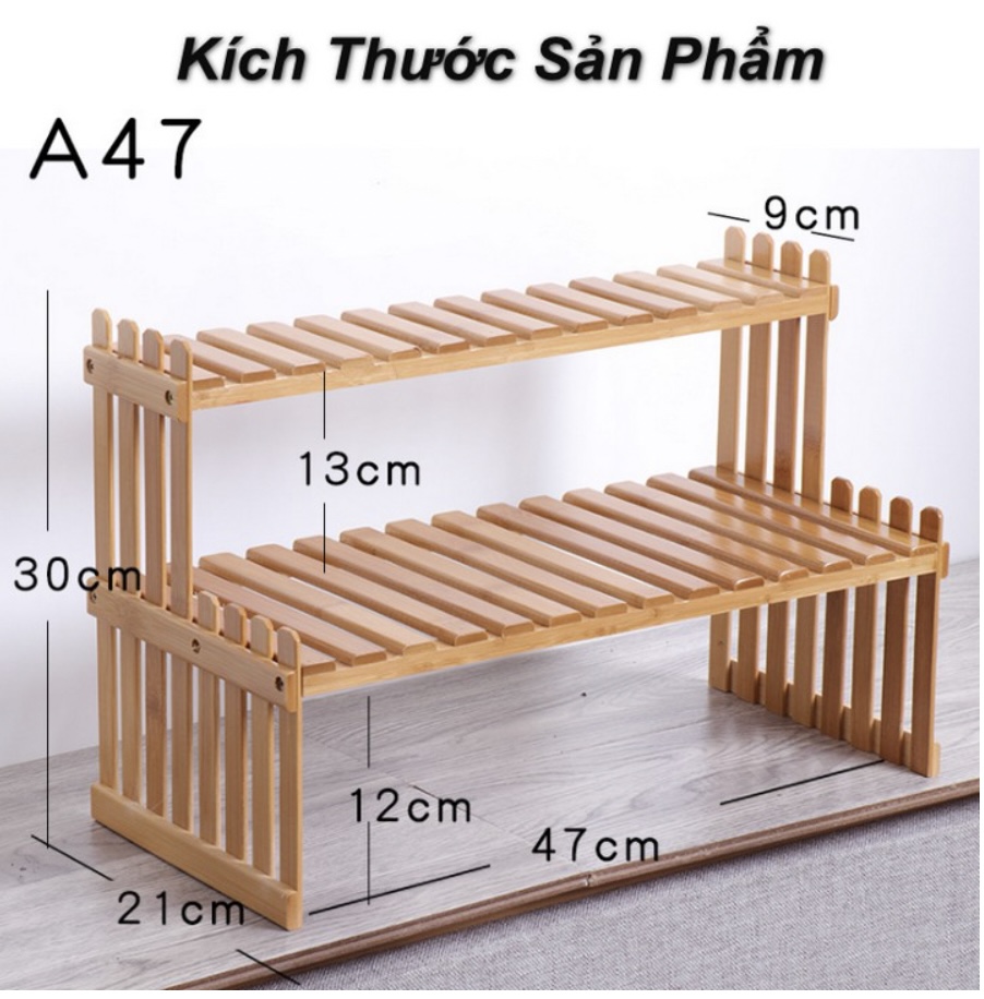 Kệ để cây trang trí Công Sở 2 tầng OEM 30x47cm G7-ST698