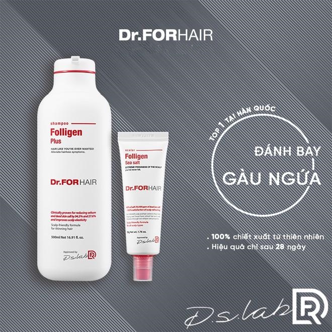 Bộ Dầu Gội Tẩy Tế Bào Chết Dr.FORHAIR/Dr For Hair Sạch Gàu, Giảm Rụng Tóc Và Kích Mọc Tóc