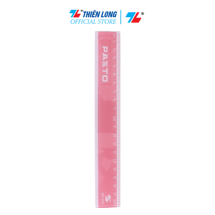 Combo 10 Thước nhựa thẳng màu Pastel dài 20 cm Thiên Long Pazto SR-010 - Màu ngẫu nhiên