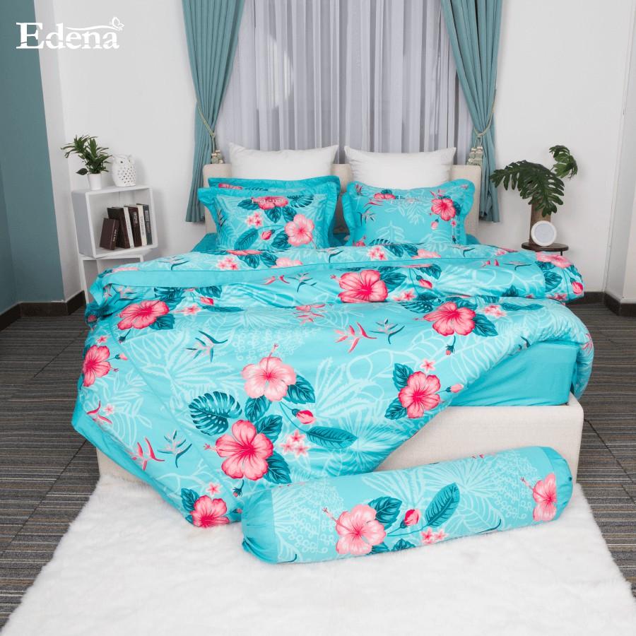 Bộ Chăn Ga Cotton In Edena 451- 5 món siêu đẹp