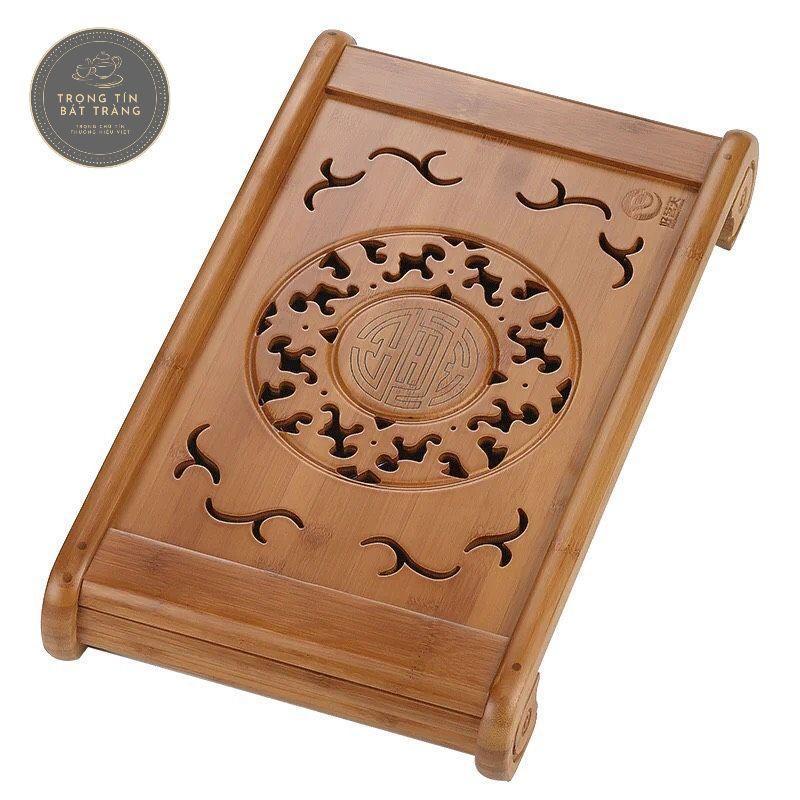 Khay Trà Tre Cao Cấp Khổng Minh Chữ Nhật Kích Thước 50*29*7 KT 04