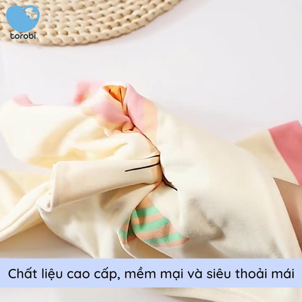 Bộ Dài Tay Vải Nỉ Thu Đông Ấm Áp Cực Mềm Mại, Co Giãn Thoải Mái Cho Bé 9-16kg