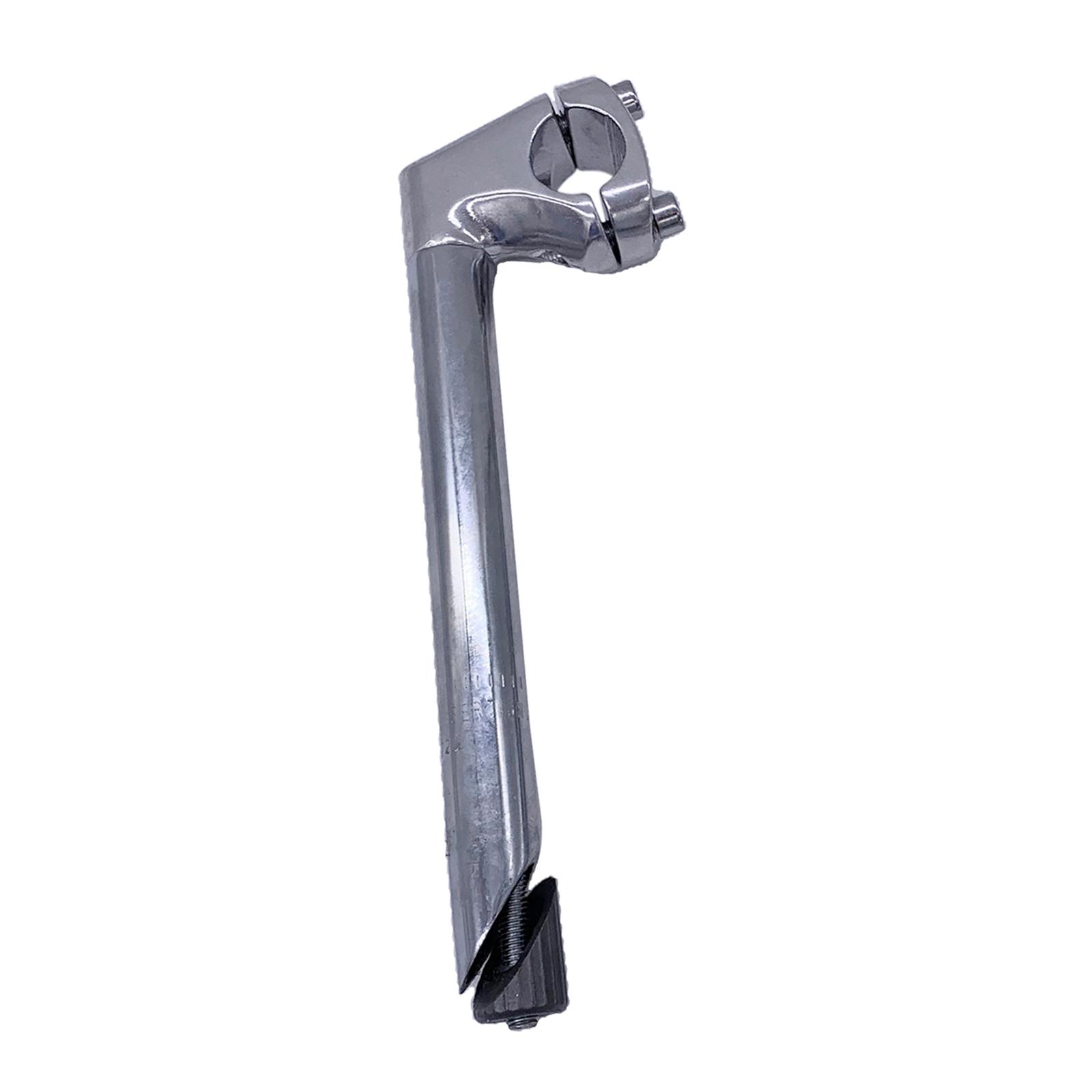Bike Quill Stem 25.4mm Handlebar Folding Bicycle Handle Bar Riser 1" Fork Gooseneck Stem for BMX Road Folding Bikes, Beach Cruiser Bicycles