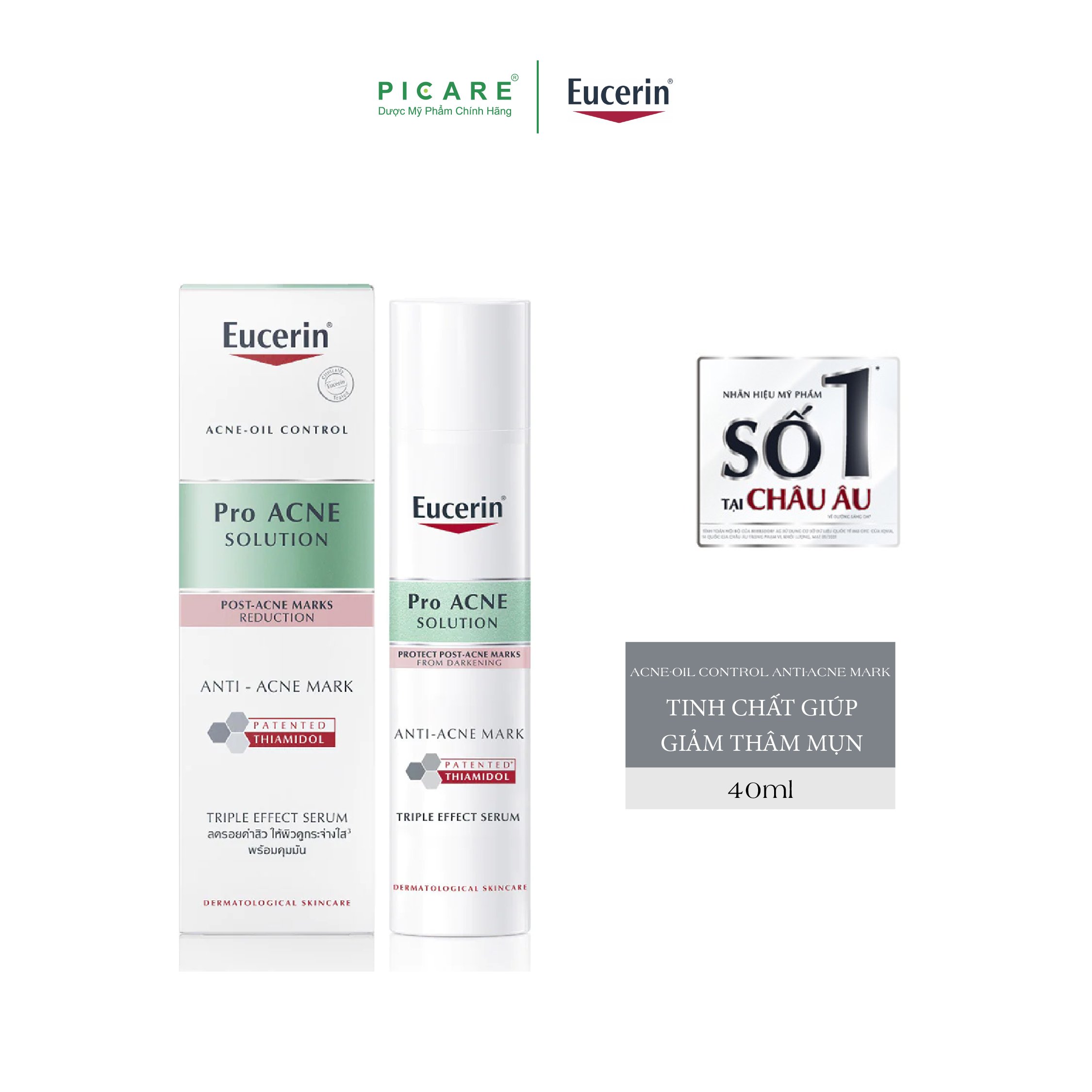 Tinh chất giúp giảm thâm mụn dưỡng sáng da Eucerin Acne-Oil Control Pro Acne Solution Anti-Acne Mark 40ml