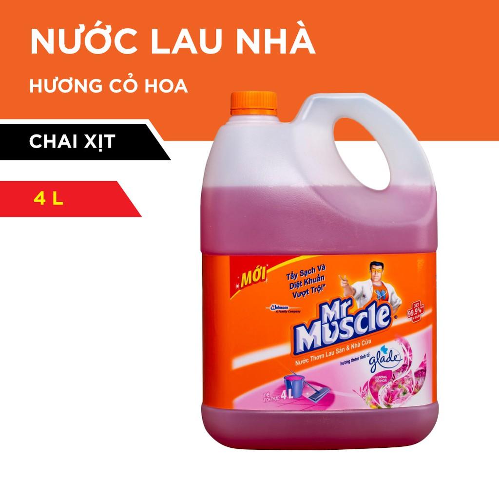 Combo 2 Nước Lau Nhà Mr Muscle Hương Cỏ Hoa 4000ml/chai