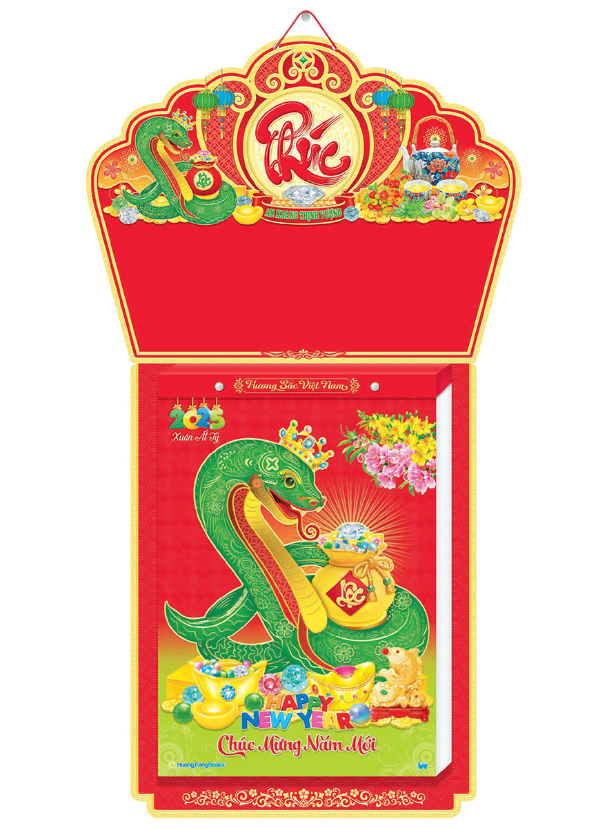 Lịch Bloc Siêu Cực Đại Trọn Bộ 2025 (29 x 41 cm) - (30 x 40 cm) - Hoa Và Phong Thủy - Hương Sắc Việt Nam