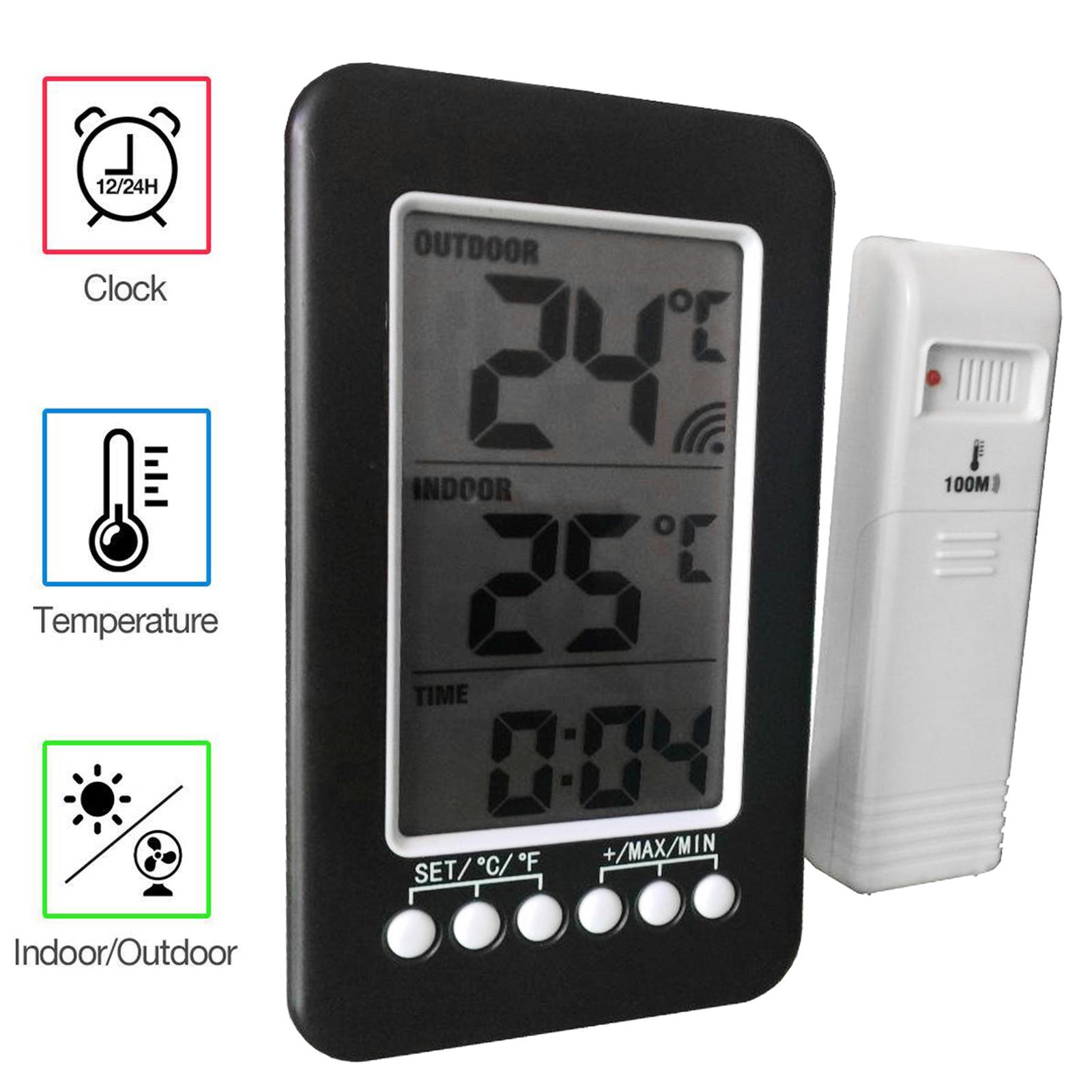 Digital Indoor Outdoor Thermometer Wireless Thermometer Temperature Gauge LCD ℃/℉