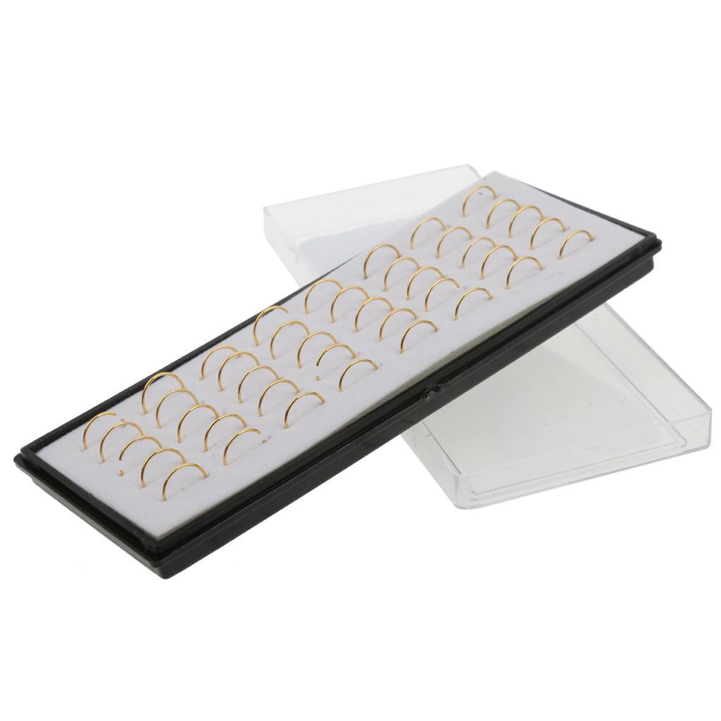 80 Pieces 316L Stainless Steel Nose Studs Hoops Piercing Lip Rings Jewelry