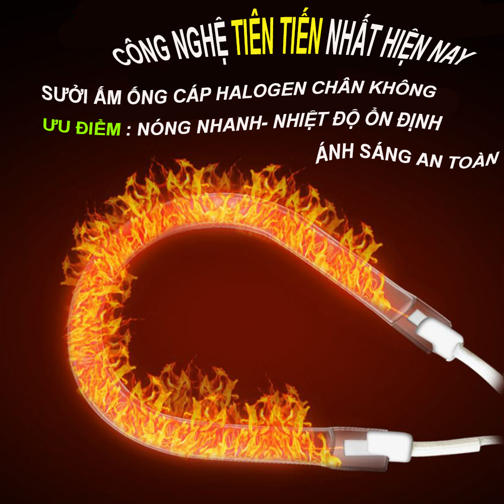 Quạt Sưởi KONKA KH-TY17 - Máy Sưởi Điện Ống HALOGEN Chân Không Làm Nóng Nhanh, Tiết Kiệm Điện, An Toàn, Ánh Sáng Dịu, Yên Tĩnh [HÀNG CHÍNH HÃNG].