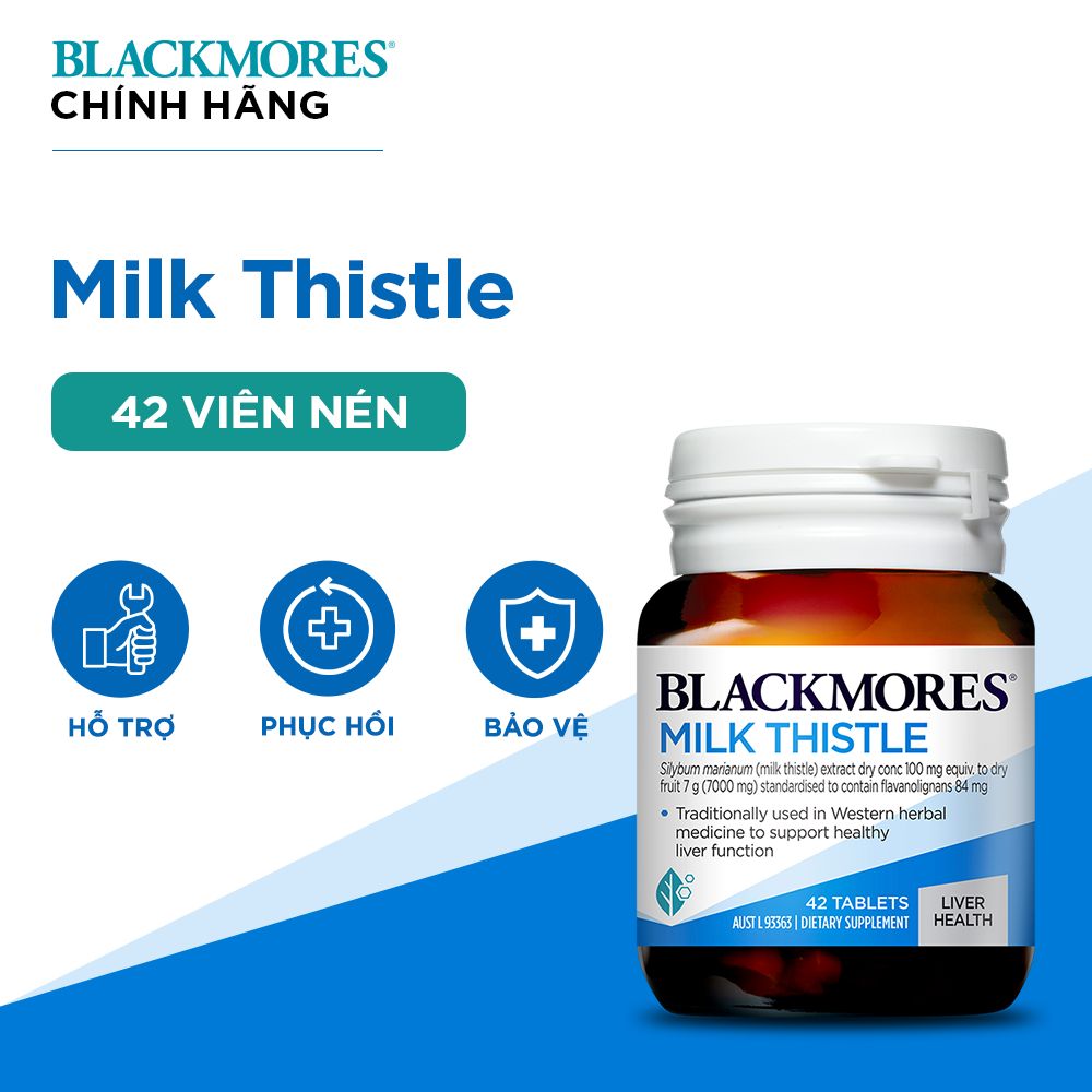 Viên Uống Thải Độc Gan Blackmores Milk Thistle Hộp 42 viên