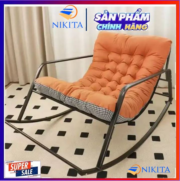 Ghế sofa bập bênh đôi khung thép, cao cấp, sang trọng, rộng rãi, êm ái, đệm hai mặt, hai màu thay đổi, chính hãng Nikita