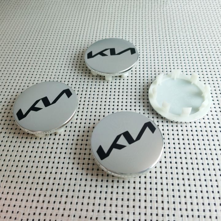 Logo chụp mâm, ốp lazang bánh xe ô tô Kia đường kính 58mm - KX3-58