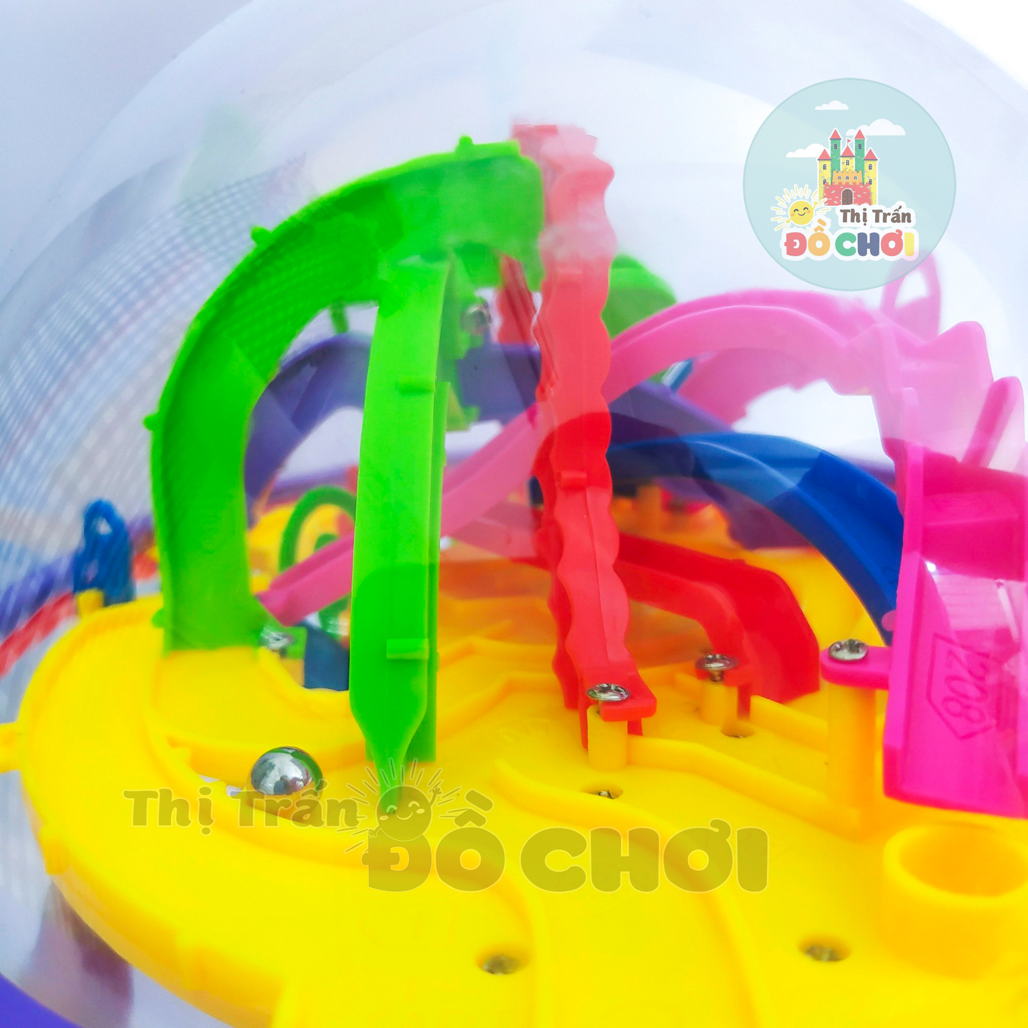 Bộ đồ chơi thông minh phát triển trí tuệ cho bé quả cầu mê cung không gian 3D Magic Maze Ball Kích Thước To 20cm 71-01