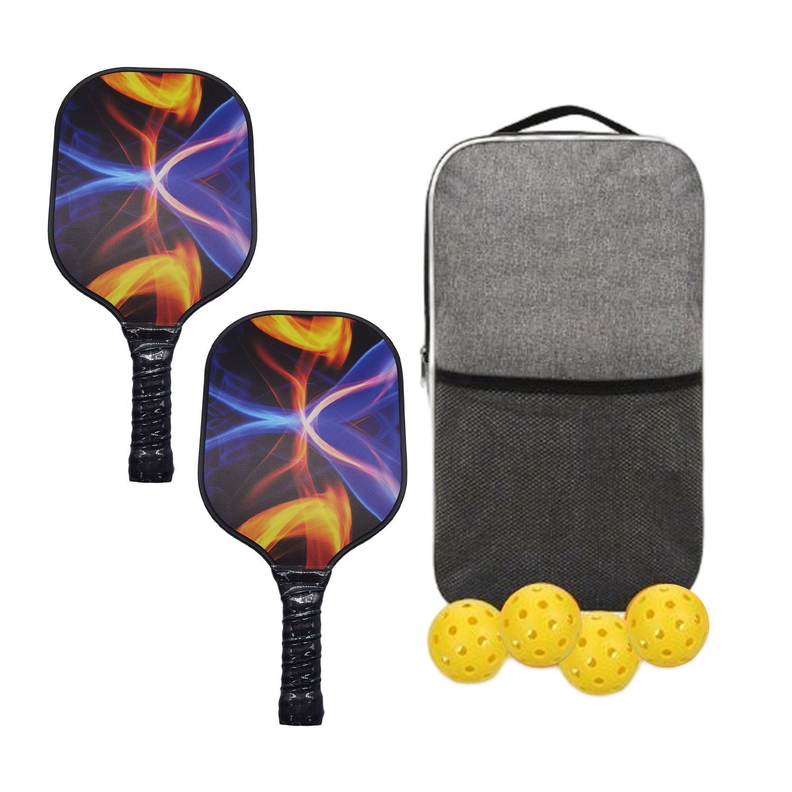 Pickleball Paddles Set of 2 Indoor Outdoor Pickleballs Balls with Storage Bag Pickleball Racquets for Beginner to Advanced Player