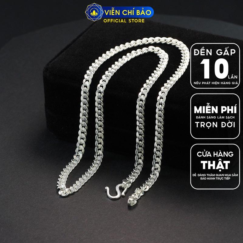 Dây chuyền bạc nam xích trơn nhỏ chất liệu bạc 925 thời trang phụ kiện trang sức nam Viễn Chí Bảo D300181